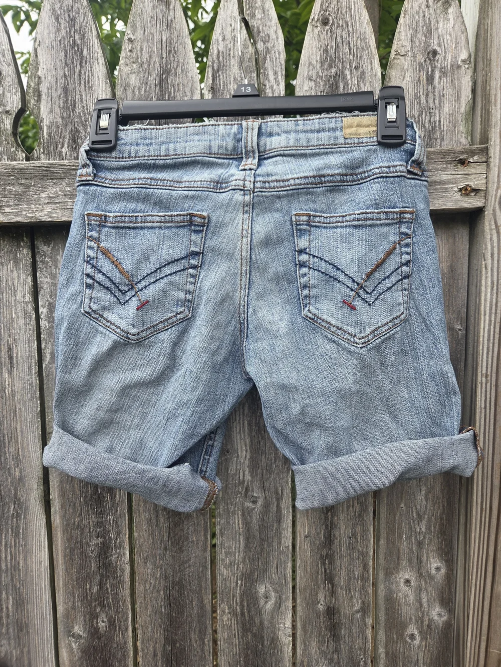 Refuge Light Wash Denim Cutoff Shorts